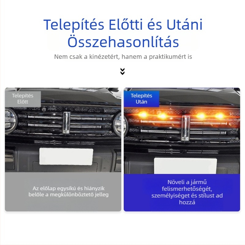 Tacoma LED sárga hűtőmaszk fény, nappali menetfény 16-19