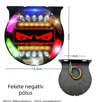 LED hátsó figyelmeztető fény teherautókhoz és pótkocsikhoz, vízálló, 24V, 15W