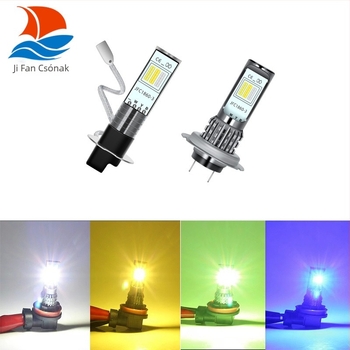 Új modell LED első ködlámpa izzó, vízálló, háromszínű, kompatibilis H7/H11/881/9006