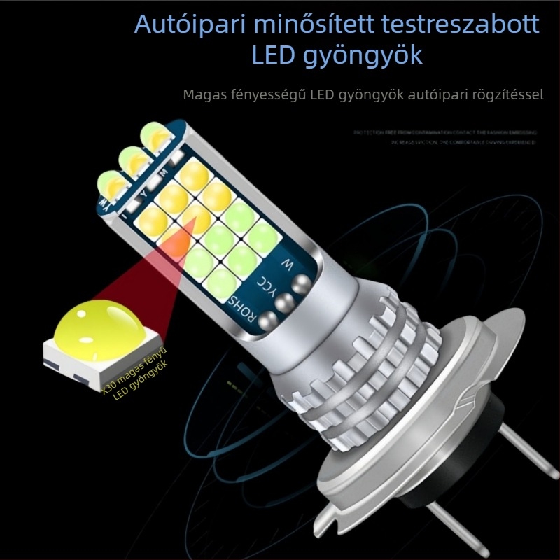 H7 LED első ködlámpa (8W, 12-24V, 900lm, 3000-6000K)