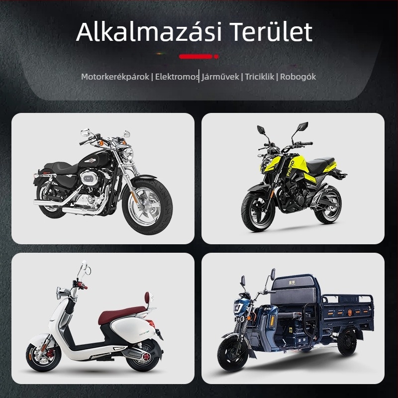 Három LED-es motorkerékpár fényszóró, magas és alacsony fényerővel, külső első világítás elektromos motorkerékpárhoz
