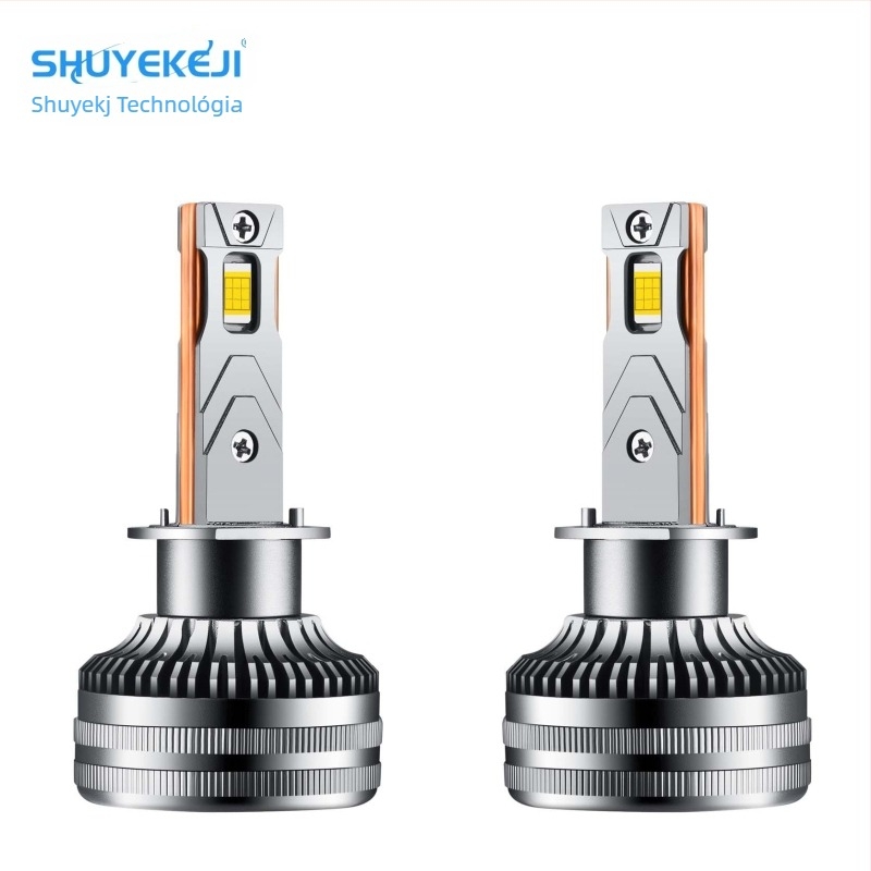 Autó LED fényszóró kettős rézcsővel, 60W, 12000LM, IP68, 12-24V