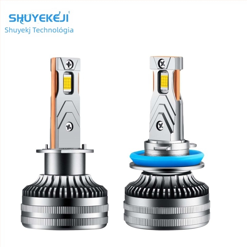 Autó LED fényszóró kettős rézcsővel, 60W, 12000LM, IP68, 12-24V