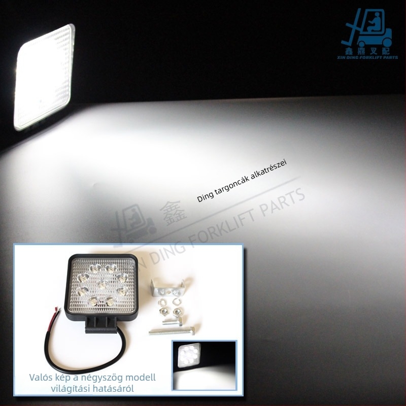 LED fényszóró targoncához alumínium házban, 27W, 12V/24V, általános modellekhez, testreszabható feldolgozás