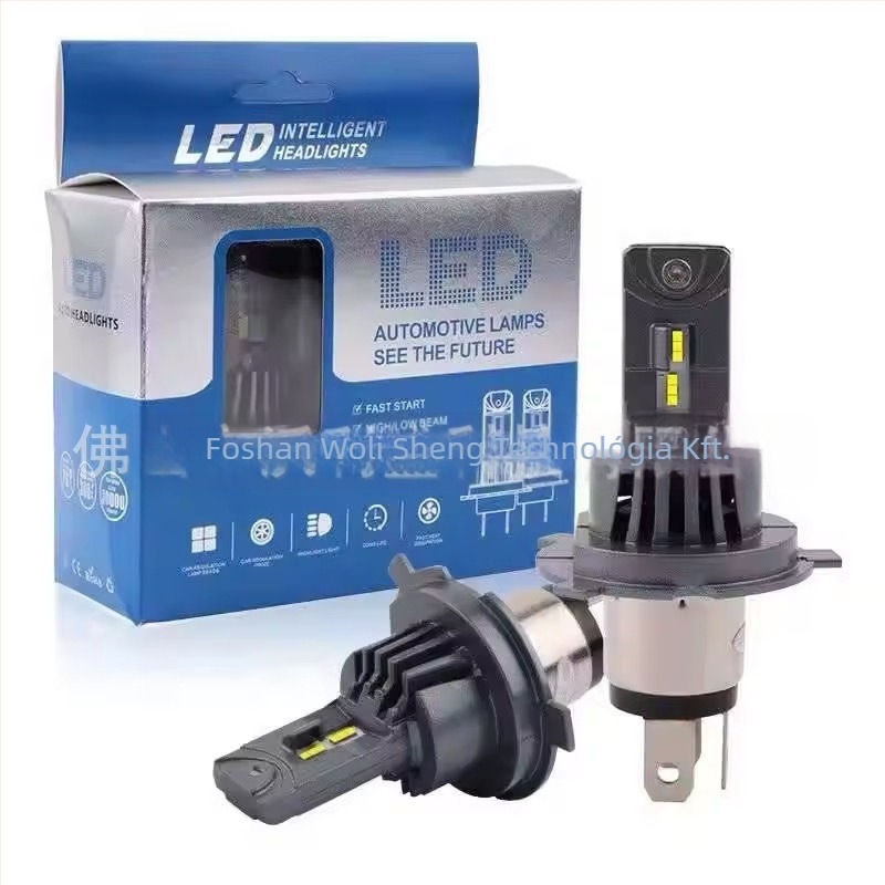 H4 LED autófényszóró, 35W, 12V, 2800LM, IP67, alumínium ház ventilátoros hűtéssel, univerzális illeszkedés