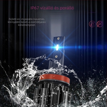 HAIZG S8 autó LED fényszóró CSP-1860, 50W, 9-36V, 10000LM, IP67