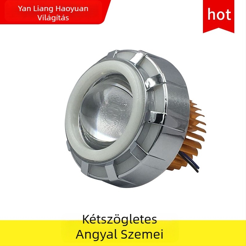 LED fényszóró elektromos motorkerékpárhoz kettős optikai lencsével és lézerfénnyel (10W, 12–80V, 1800 lm, CREE)