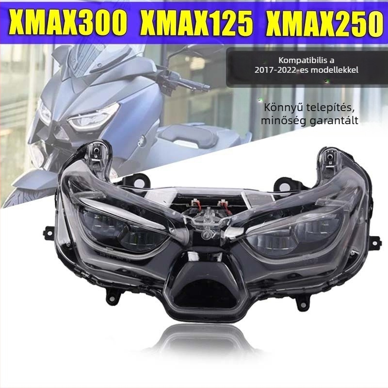 Yamaha Xmax300 LED fényszóró 2017–2022, XM026 modell, ABS műanyag, IP66 védelem, LED fényforrás