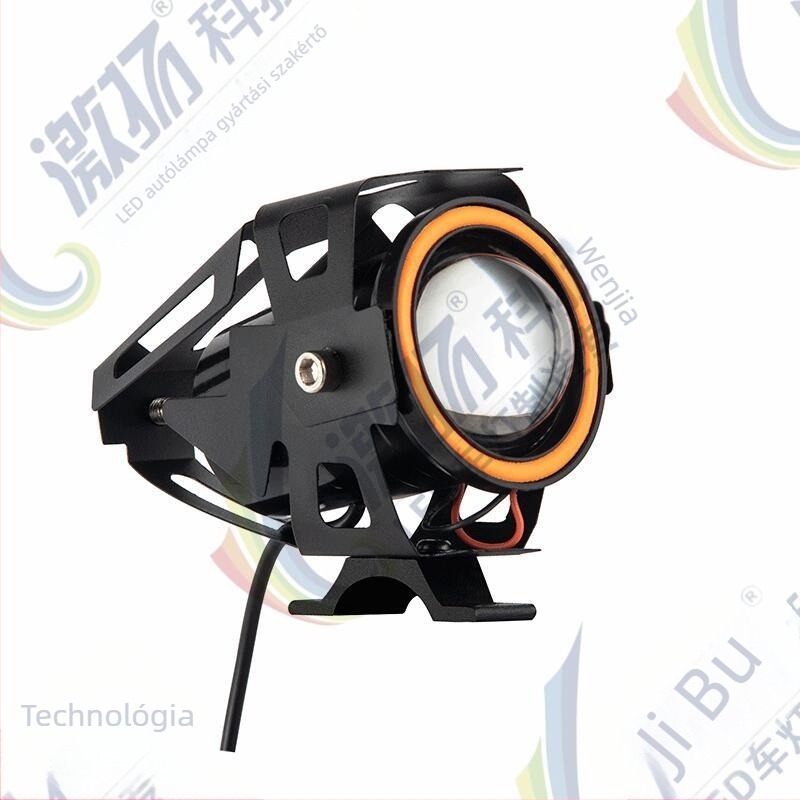 Motorkerékpár LED-fényszóró külső lencsével – Modell U7, 8W, 12-80V, 1000LM, IP67