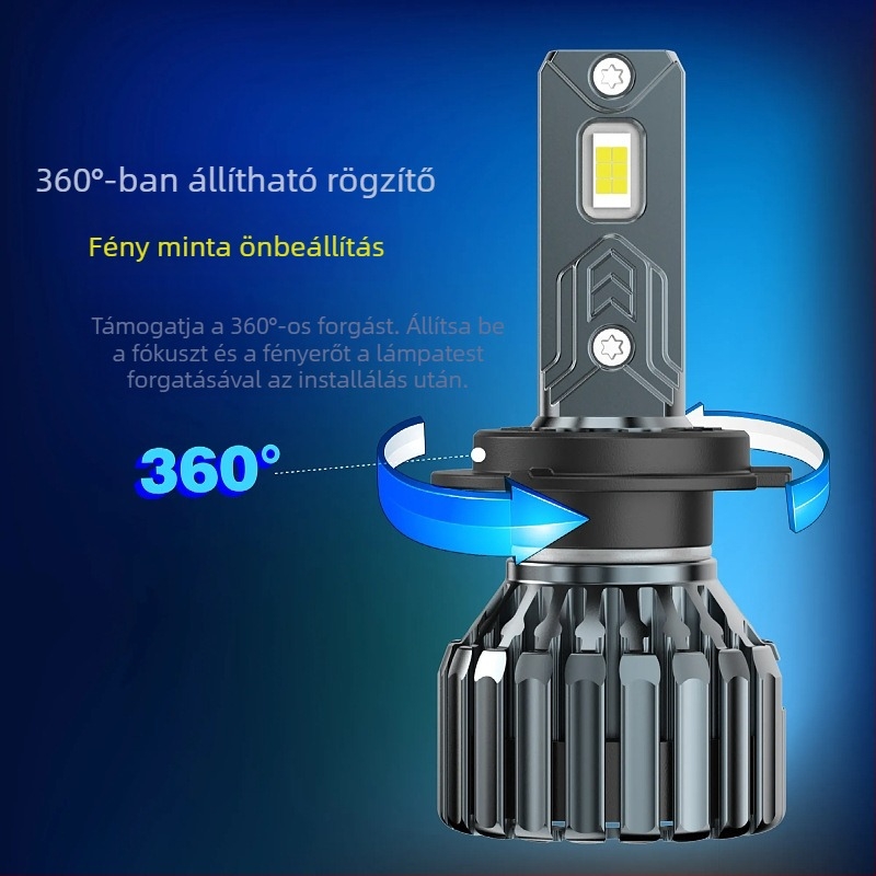 A8 LED autó fényszóró, 48W, 12V/24V, LED fényforrás, nagy fényerő