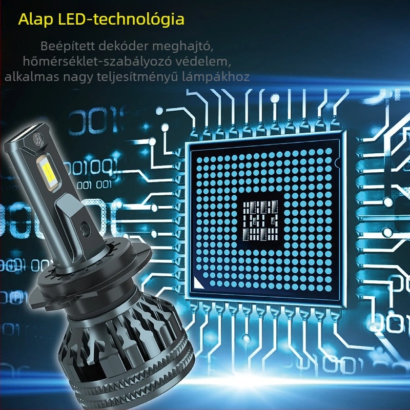 A8 LED autó fényszóró, 48W, 12V/24V, LED fényforrás, nagy fényerő