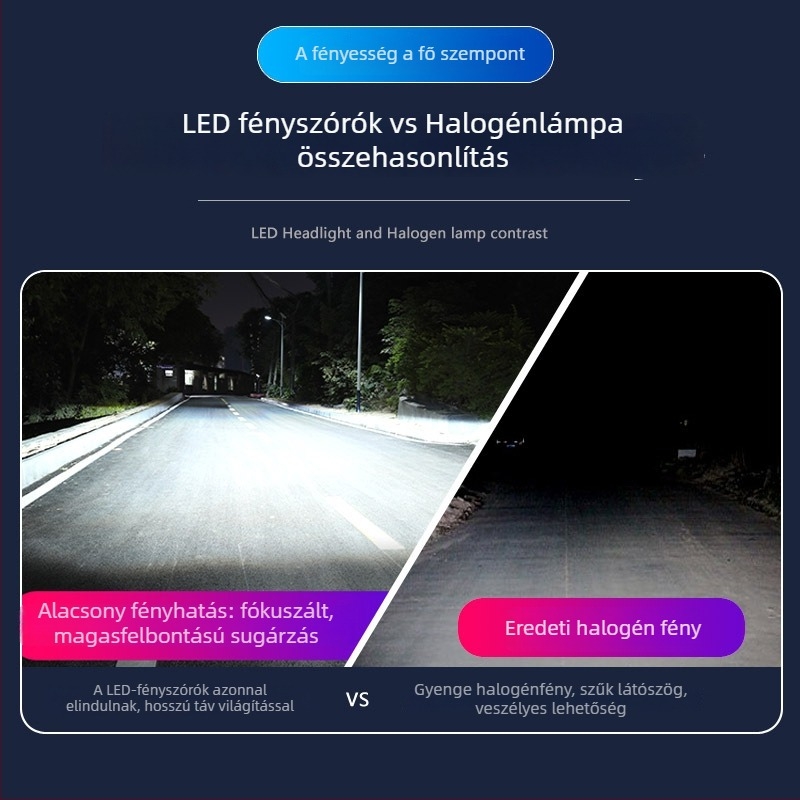 F5G autó LED fényszóró, 40W, 12V, 8000 lm, IP67