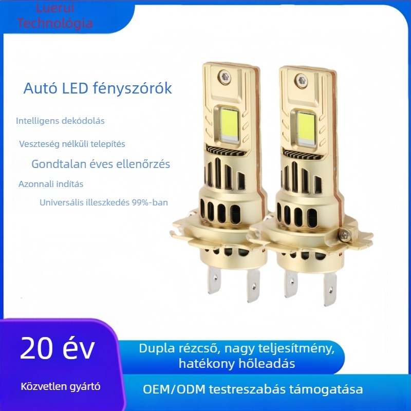 LED autó lámpák, közvetlen csatlakozás, 50W, 12V, IP68, kompatibilis H1/H7/H11/H4/9005/9006/9012