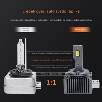 LED elsőfény kettős rézcsővel, D1S/D2S/D3S/D4S, 35W/45W, 6000LM, 12V