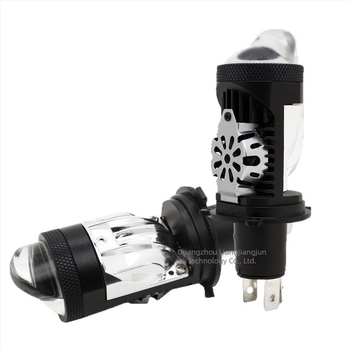 H4 LED autó fényszóró egybeépített lencsével és fish-eye hatással, 28W, 4800 lm, élettartam 30 000 óra, alumínium ház