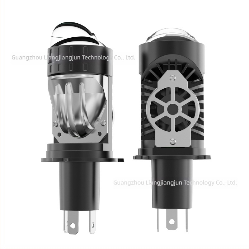 H4 LED autó fényszóró egybeépített lencsével és fish-eye hatással, 28W, 4800 lm, élettartam 30 000 óra, alumínium ház