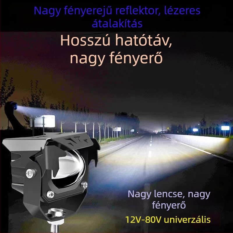 Motorkerékpár LED lézeres spotlámpa — külső ultra-fényes fényszóró elektromos járművekhez