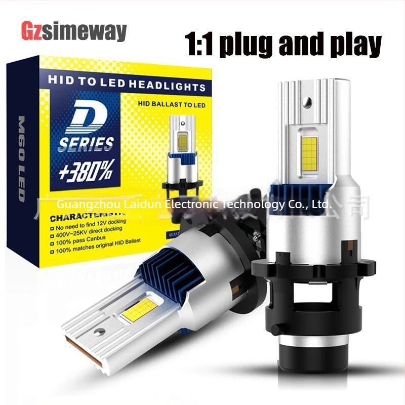 Dekódolással rendelkező LED autólámpa – D sorozat (D2S/D2R/D4S/D4R), 65W, 12V, 6800lm, IP68 védelem, LED fényforrás