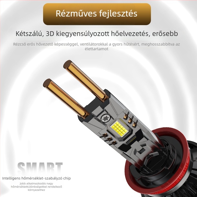 200W LED autófényszóró, nagy teljesítményű, 30 magos LED, H4/H7, cink ötvözet, CANBUS-dekódolás