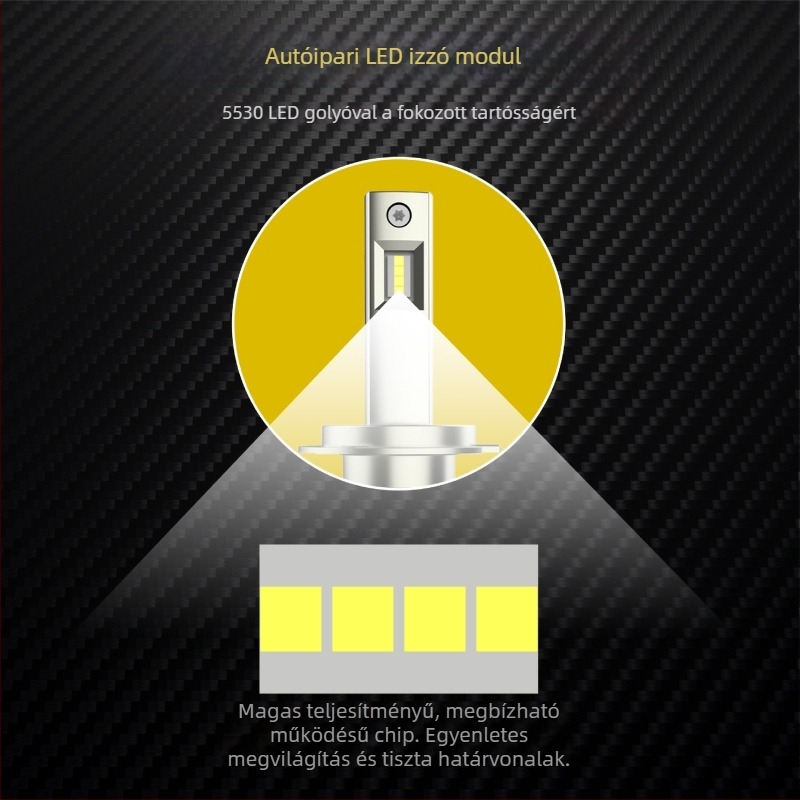 Univerzális LED autófényszóró, K3 modell, repülőgép-alumínium ház, 56W, 12-24V, 3000 lm