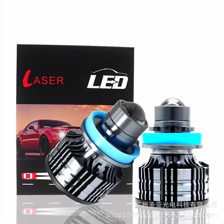 Mini lézeres LED ködfényszóró autóhoz lencsével — 25W, 9–100V, 4800lm, IP65, 5000h élettartam