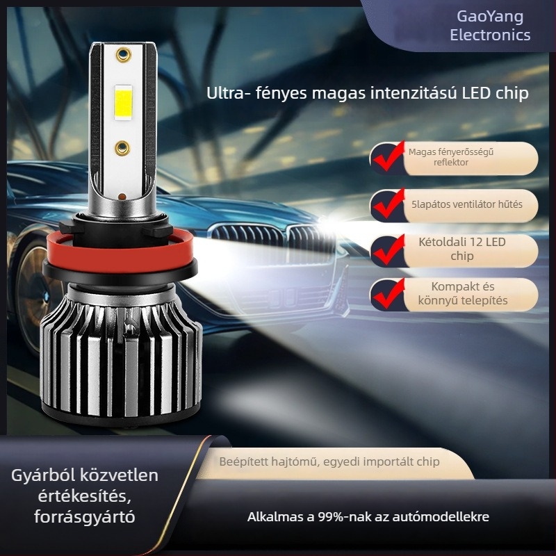Autó LED-fényszóró 3570, 12V/48W, 5000LM, IP68, fókuszált fény