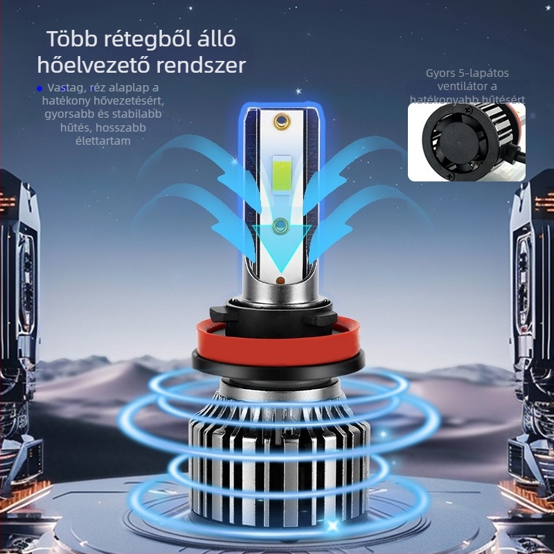 Autó LED-fényszóró 3570, 12V/48W, 5000LM, IP68, fókuszált fény