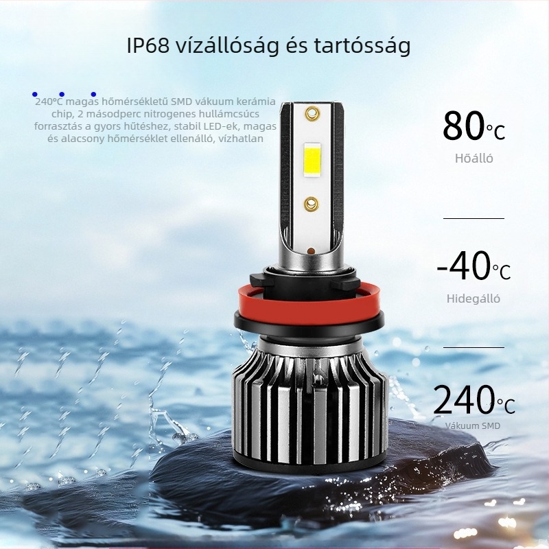 Autó LED-fényszóró 3570, 12V/48W, 5000LM, IP68, fókuszált fény