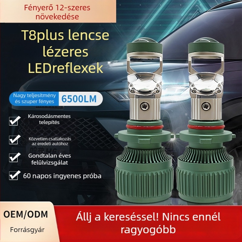 T8S LED autófényszóró lencsével, 24V, 25W/38W, 25000 lm, IP65