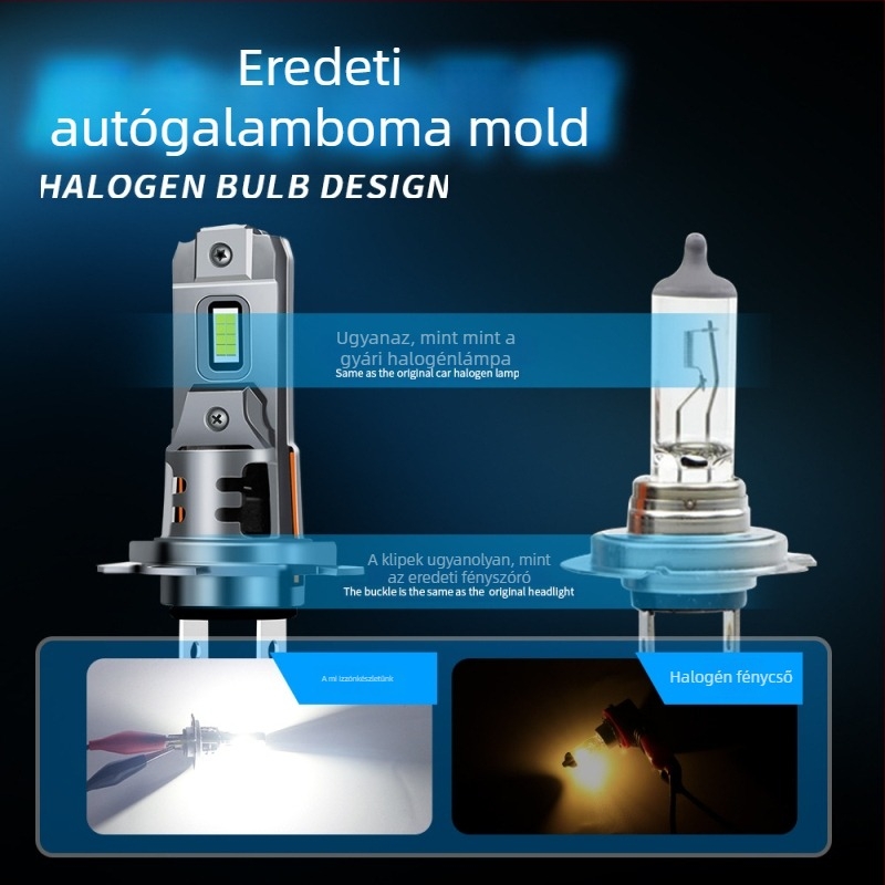 M7-H7 autó LED-fényszórók, kétoldalas, 8 LED-del, 55W, 12–24V, CSP3570, IP68, 29800 lm