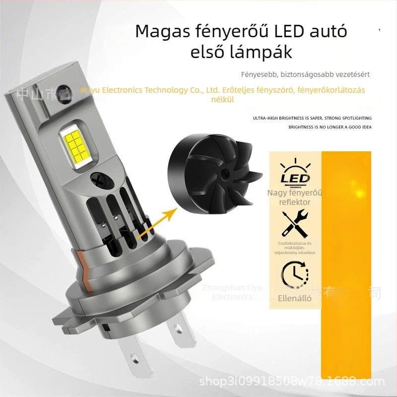 Autó LED fényszóró H7 (22W, 12V, 4000 lm, IP65, Univerzális kompatibilitás)
