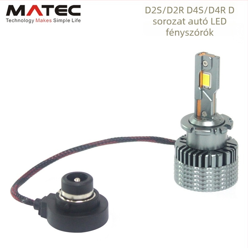 D2S lencsés LED autófényszóró dekóddal, 55W, 12/24V, IP68, 5500LM, 7040 nagy teljesítményű LED