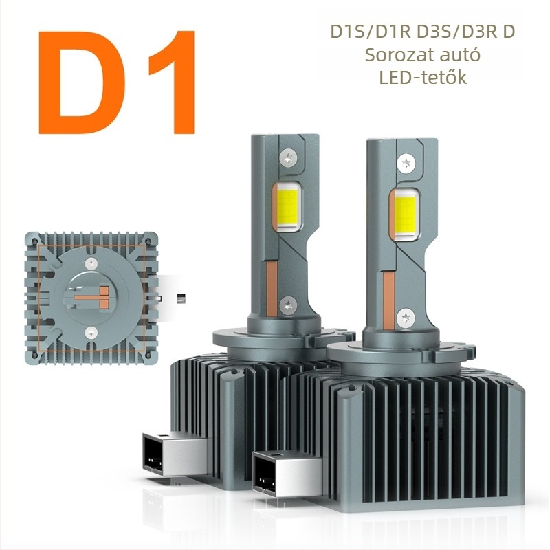D2S lencsés LED autófényszóró dekóddal, 55W, 12/24V, IP68, 5500LM, 7040 nagy teljesítményű LED