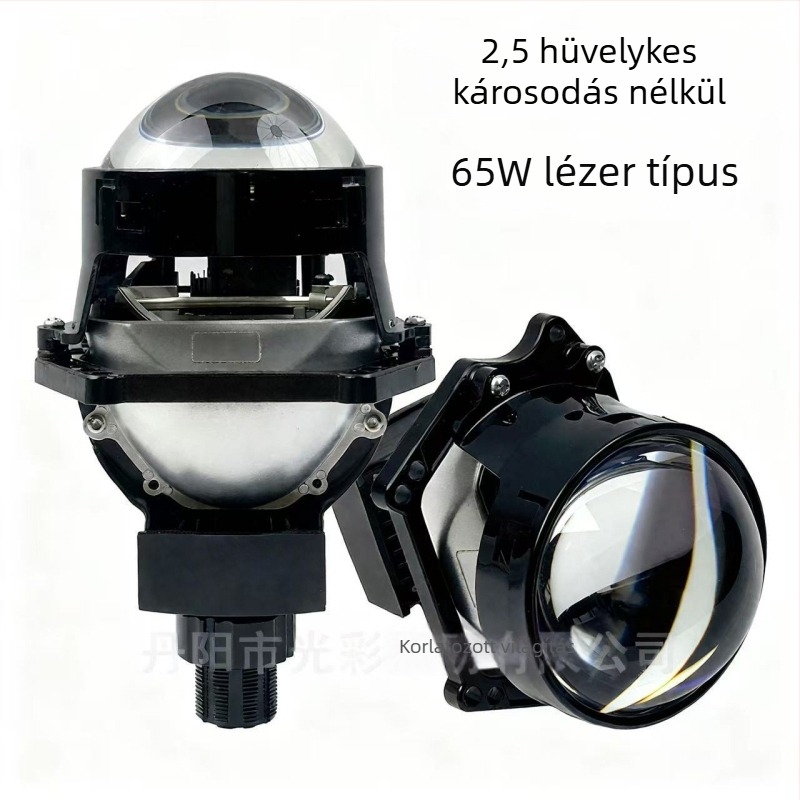Lézer-típusú LED autófényszóró kettős fény- és kettős lencsés kialakítással (65W, 12V, IP68, 13200 lm, 50000 h)