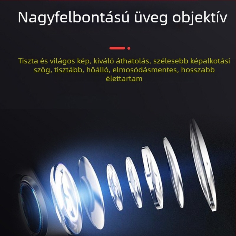 Autóhátsó kamera 360°-ban állítható, AHD csillagfényes éjszakai látás, 12V, 1280×720, tükrözött kép