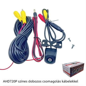 Autó hátsó kamera, AHD 720P, tükörkép, 12V, 140° látószög
