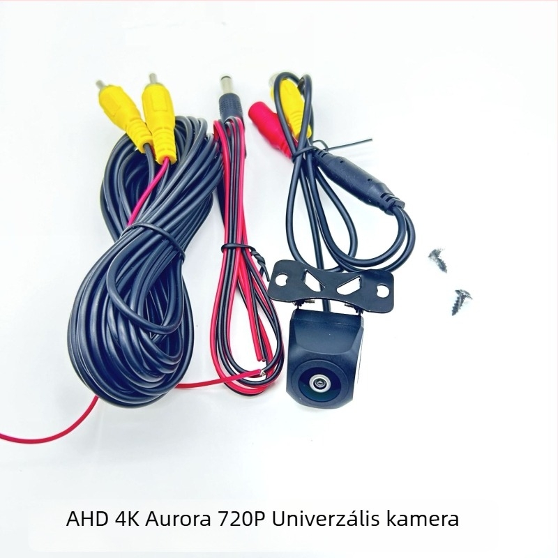 Autó hátsó kamera, AHD 720P, tükörkép, 12V, 140° látószög