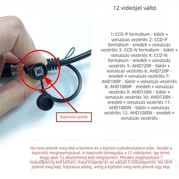 Teherautó négycsatornás hátrameneti kamera HD AHD-vel OEM kijelzőhöz, 1280x720
