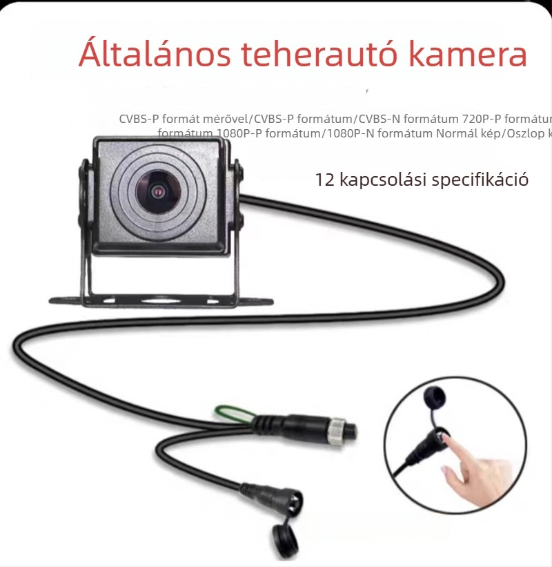 Teherautó négycsatornás hátrameneti kamera HD AHD-vel OEM kijelzőhöz, 1280x720