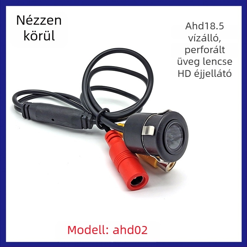 AHD02 Fúrt hátrameneti autó kamera, 18,5 mm lyukméret, 1080x720 felbontás, AHD720P-25 videó, 105° látószög