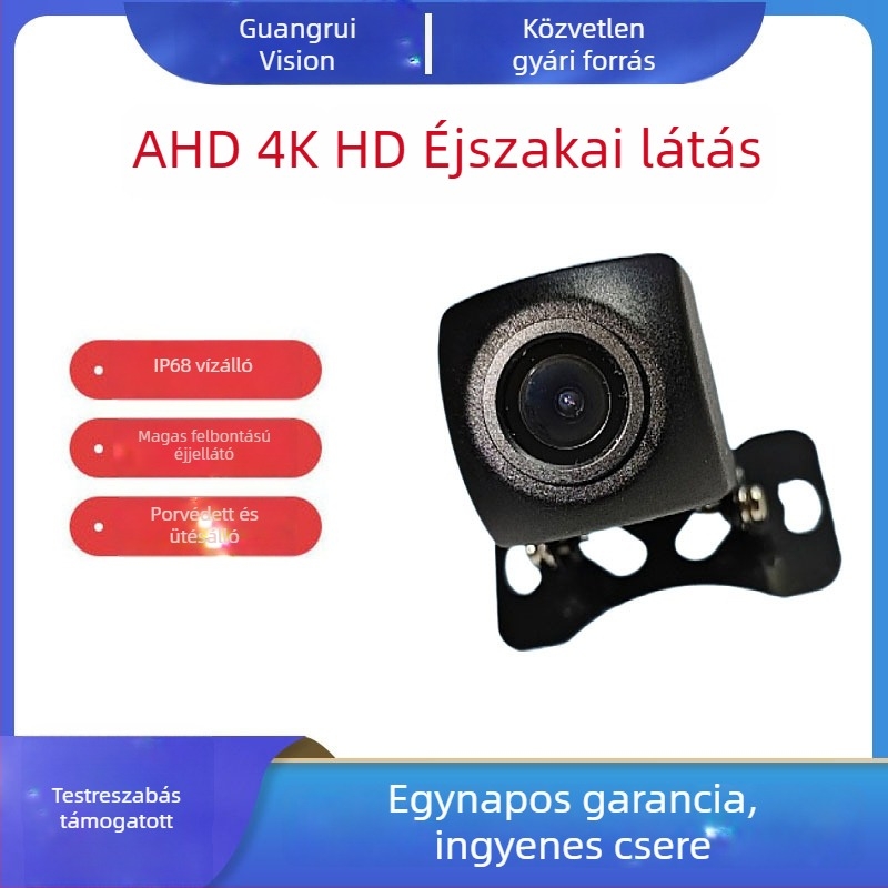 GR50 hátsó autókamerával — AHD 720P, éjjel látás, 170° látóterület, 12V tápegység, univerzális, képernyő nélkül