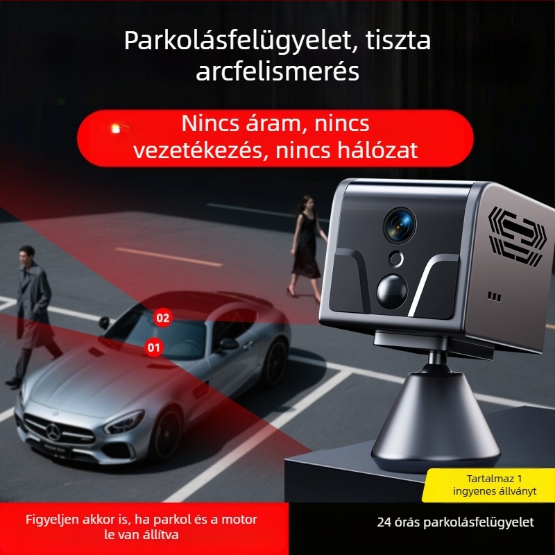 Kisenergiafogyasztású 4G vezeték nélküli autókamerás távoli megfigyeléshez, hálózat nélkül, tápellátás nélkül, HD