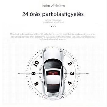 4 hüvelykes autós DVR három kamerával, elöl és hátul kamerákkal, 1080p HD éjszakai felvétel, ciklikus felvétel