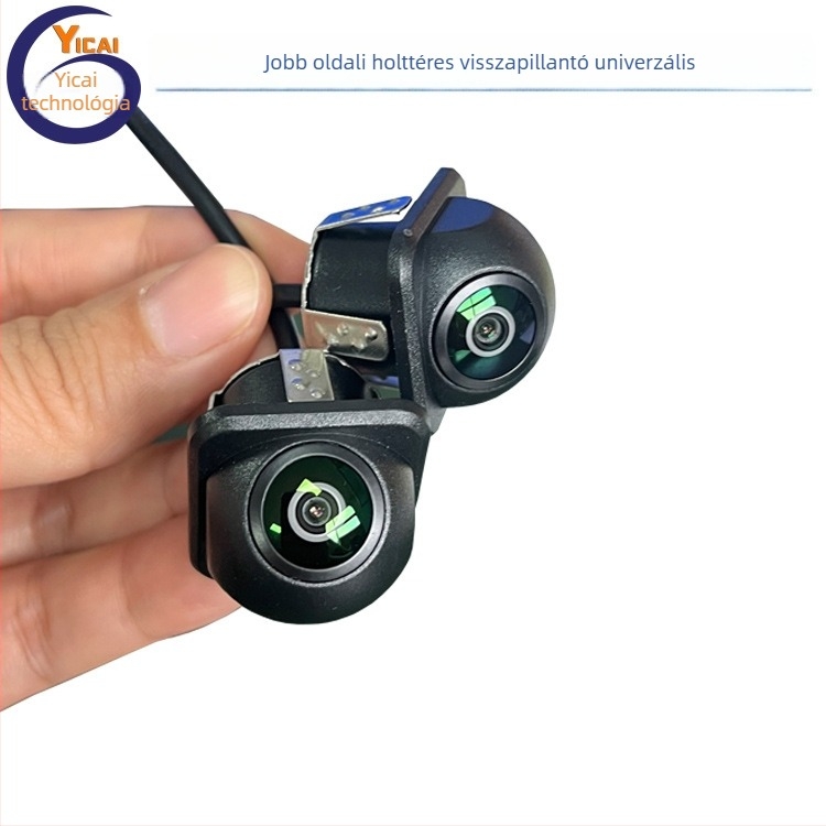 Hátsó nézetű autókamera, AHD/CVBS, univerzális, 12V, 180° állítható, modell YC-0722, jobb oldali holttér kamera