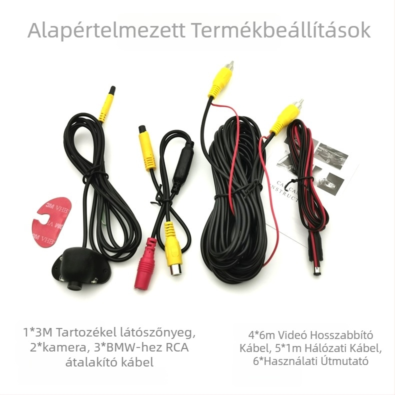 Holttér kamera automatikus megvilágítással, károsítás nélküli telepítés, jobb látószögű megfigyelés; előre-hátra, balra és jobbra tolató képek. Modell JKC-C10256, 12V, 800TVL, univerzálisan állítható szög, burkolat szilikon+fém