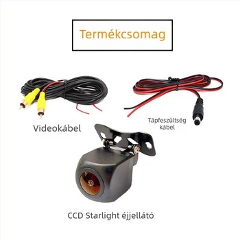 CCD-845C autóhátsó kamera, 12V, 360° állítható, 480x1080 felbontás, AV/CVBS videójel