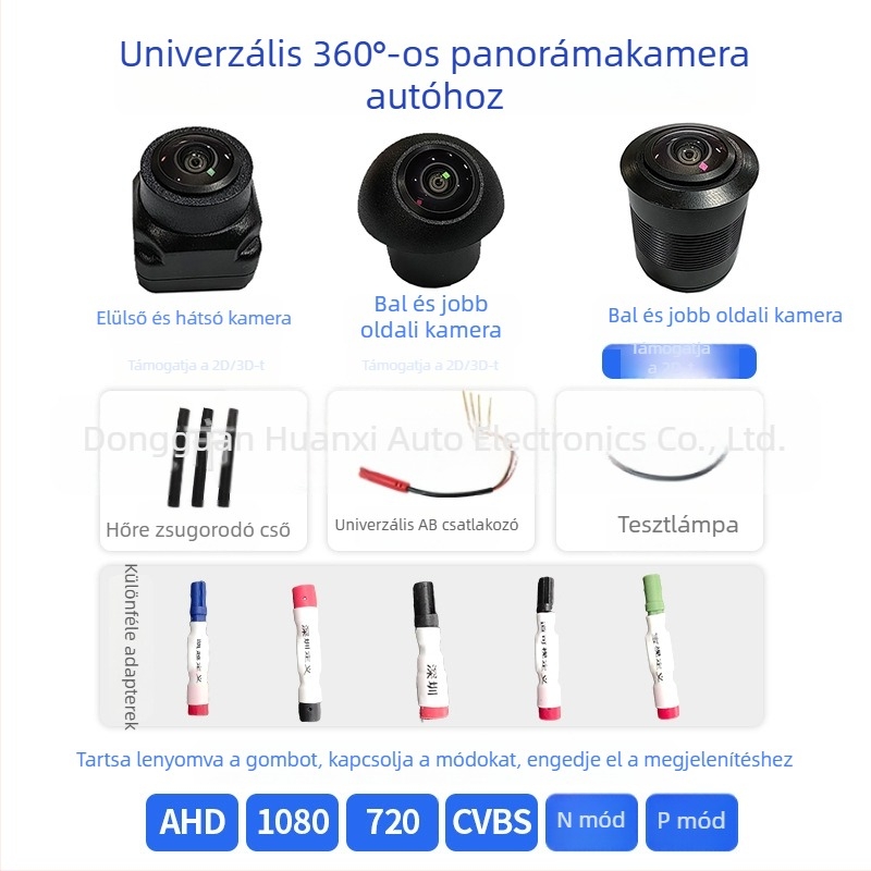 Universális 360° panoráma kamera gombkapcsoló jelzéssel, 1080p