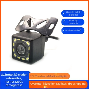 Univerzális pillangó-stílusú autós kamera, 12 LED-del, 170° hátrameneti kamera