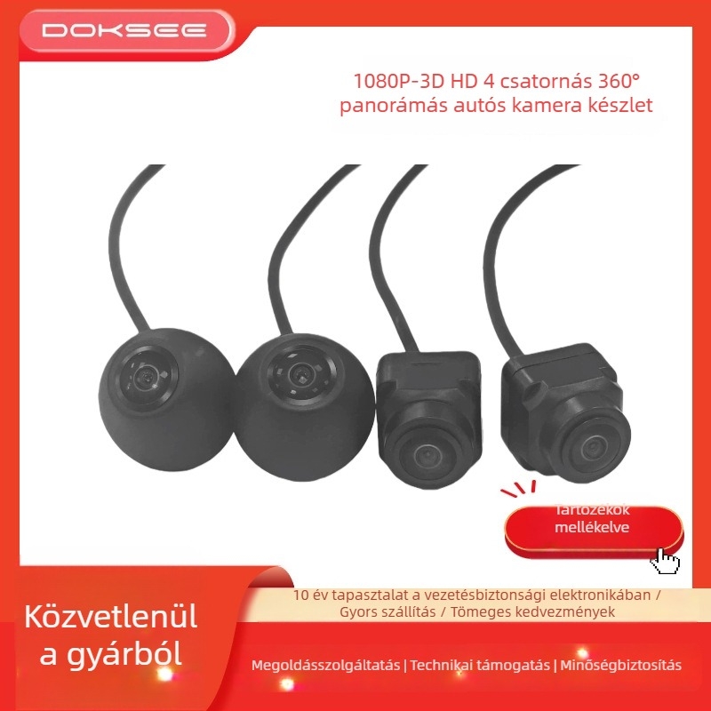 360AHD négycsatornás autós DVR panorámás HD éjszakai látással – késztermék