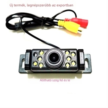 XYH-3098 rendszámkeret kamera, 12V, 170° állítható szög, 720x540 felbontás, CVBS videó kimenet